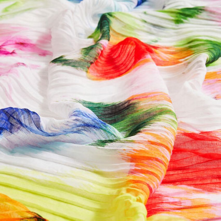 Desigual 22SAWA05 foulard plissettato multicolor