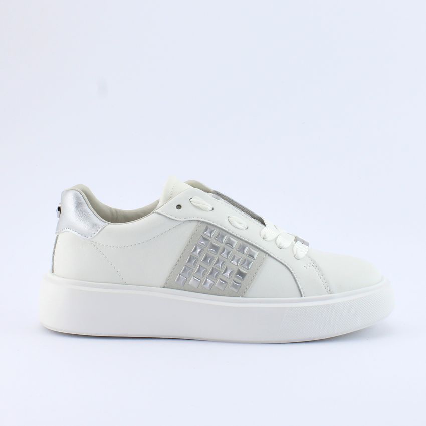 Apepazza Primula sneakers bianca con borchie